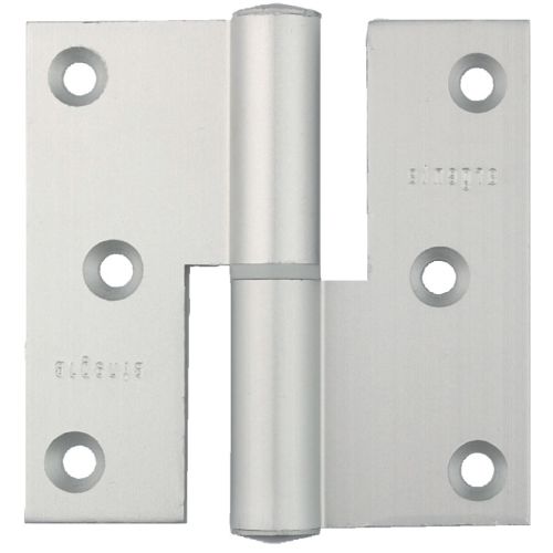 Paumelle 100x85mm bouts carrés droite aluminium argenté - ARGENTA - 4100106 pas cher