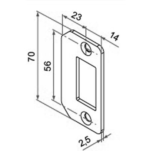 Gâche portail pour serrure GK inox brut - TIRARD - GK401301 pas cher Secondaire 1 L
