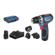 Perceuse-visseuse 12 V GSR 12V-15 FC + 2 batteries 2 Ah + chargeur rapide + coffret L-Boxx BOSCH 06019F6000 photo du produit