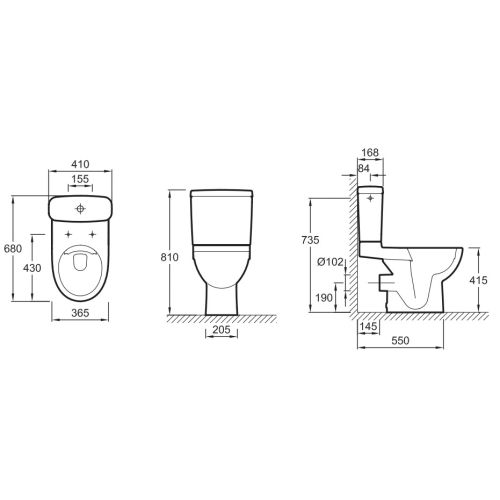 Abattant WC frein de chute et déclipsable Odéon Up Compact