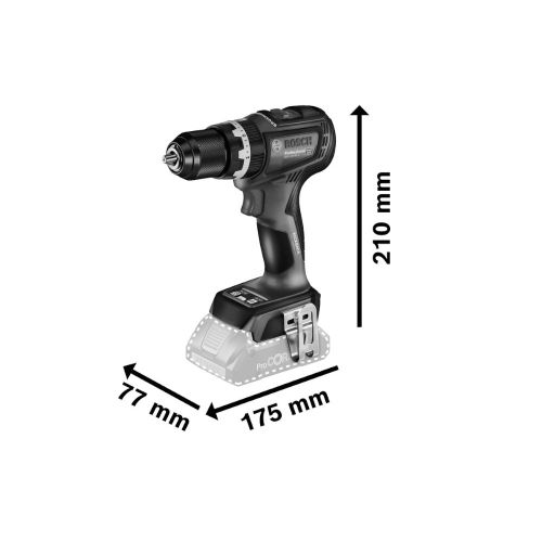 Perceuse-visseuse à percussion 18V GSB 18V-90 (sans batterie ni chargeur) en boite carton - BOSCH - 06019K6100 pas cher Secondaire 1 L