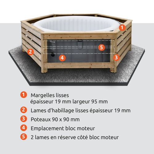 Décoration et protection de Spas gonflables 180cm - DECORSPA - 500001 pas cher Secondaire 4 L