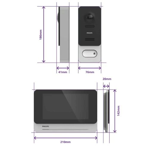 Visiophone tactile 7'' sans fil et connect&eacute; WelcomeEye Wireless PHILIPS 531039 photo du produit Secondaire 2 L