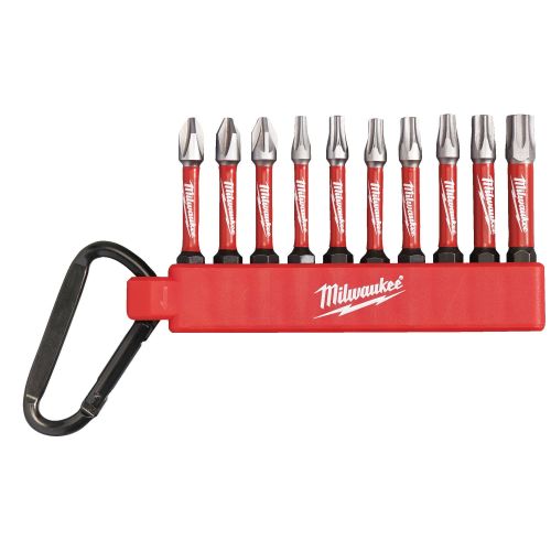 Jeu de 10 embouts SHOCKWAVE avec mousqueton MILWAUKEE 4932480941 photo du produit Secondaire 1 L