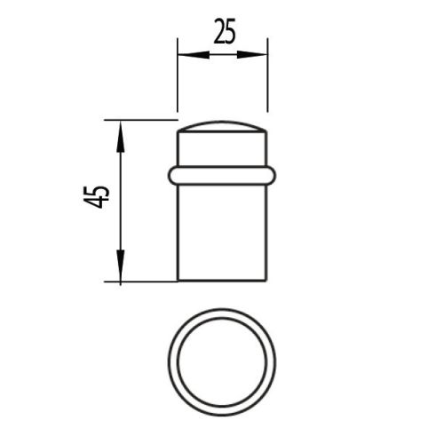 Butoir de sol 1054 finition laiton poli - HERACLES - 1054LPV pas cher Secondaire 4 L