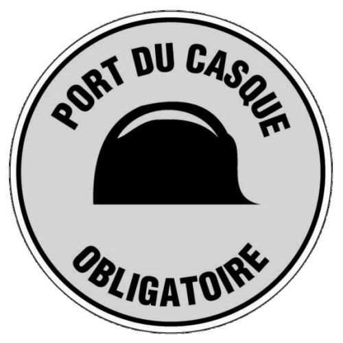 Panneau rond diamètre 300mm 'Port du casque obligatoire' - NOVAP - 4060613 pas cher Principale L