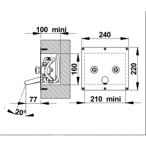 Robinet bi-commande encastré pour lavabo PRESTO 30212 photo du produit Secondaire 1 L