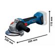 Meuleuse d'angle 18 V GWS 18V-8 Professional 125 mm (sans batterie ni chargeur) BOSCH 06019N9000 photo du produit Secondaire 3 S