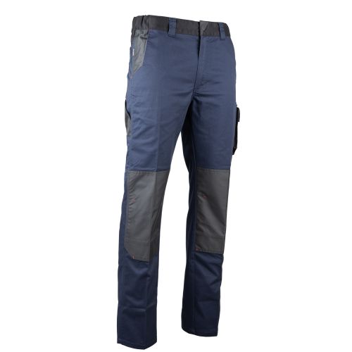 Pantalon de travail HERCULE multipoches bleu foncé/gris foncé T44 - LMA LEBEURRE - 1822-T44 pas cher Principale L