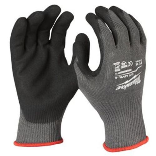 Gants tricoté anti-coupure niveau 5 Cut E Gloves enduction double nitrile gris/noir TL/9 MILWAUKEE 4932471425 photo du produit