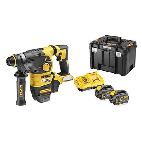 Perforateur burineur SDS Plus 54 V + 2 batteries Flexvolt 6 Ah + chargeur + coffret T-STAK DEWALT DCH323T2-QW photo du produit