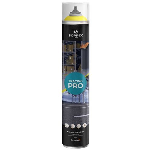Peinture de marquage au sol TRACING® PRO système PureSPRAY jaune RAL 1013 aérosol 750 ml SOPPEC 152002O photo du produit Principale L