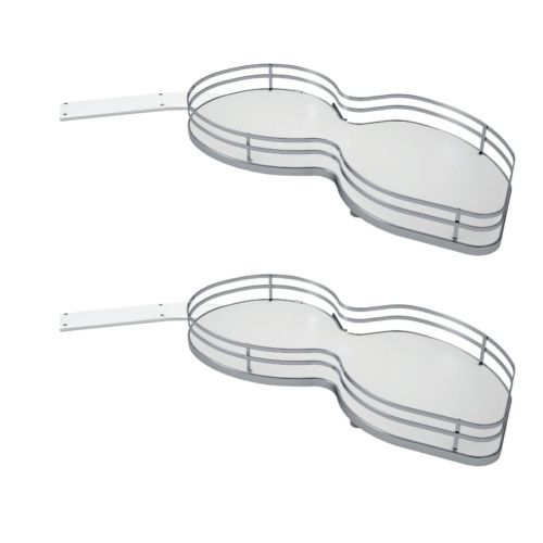 Kit 2 plateaux fond mélaminé blanc avec axe pour meuble porte 450 SIGE SPA 370+DTE photo du produit