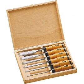 Coffret de 6 ciseaux de sculpteur - SAM OUTILLAGE - B-607-C6 pas cher Principale M