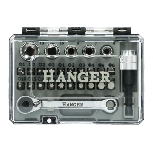 Coffret de douilles 1/4'' + embouts de vissage 27 pièces - HANGER - 250015 pas cher Secondaire 1 L