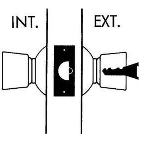Serrure tubulaire à poussoir simple axe 80mm inox standard - VACHETTE - V6524X2SJ pas cher Secondaire 1 L