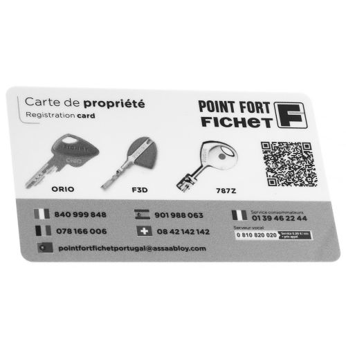 Cylindre monobloc 787Z pour forge P132/P102 4 clés - FICHET - 75005580-Z pas cher Secondaire 2 L