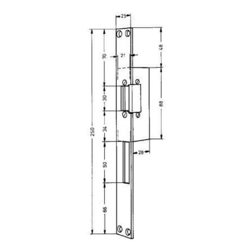 Gâche série 25 AKS HZ gold 12V - EFF EFF - 25-----27001R-11 pas cher Secondaire 1 L