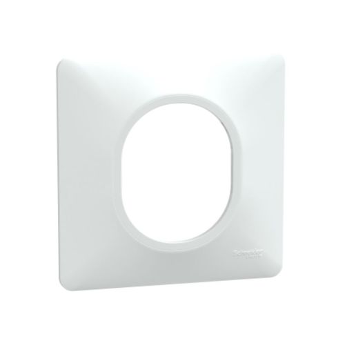 Plaque de finition OVALIS 1 postes blanc SCHNEIDER S320702 photo du produit