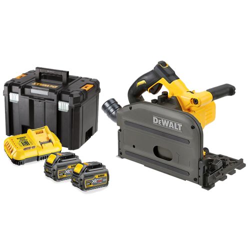 Scie plongeante 54V + 2 batteries 6 Ah + chargeur + coffret TSTAK DEWALT DCS520T2-QW photo du produit
