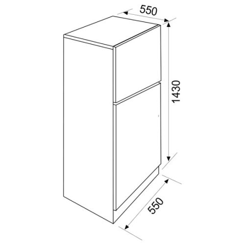 Réfrigérateur 166/46L GLEM avec congélateur silver - CUISIBANE - ELGLFR144SI pas cher Secondaire 1 L