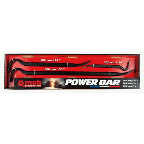 Pack 3 POWER BARS 350 - 600 - 900 mm MOB OUTILLAGE 7187000301 photo du produit Principale L