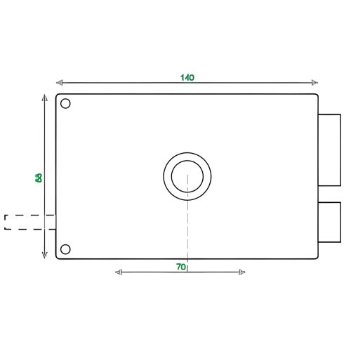 Serrure 3 points en applique MX4500 HQ2 cylindre 45 mm horizontale à tirage droite HERACLES MX-4503-HQ2-1 photo du produit Secondaire 1 L