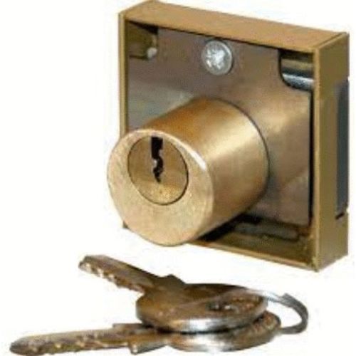 Serrure en applique 3 goupilles cylindre 40 x 40 mm droite - DEVISMES - 12154D-Bronze pas cher Principale L