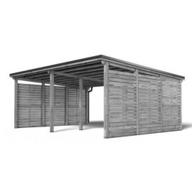 Carport en bois CESAR Forest Style pour 2 voitures 36,2 m² - 3829 pas cher Principale M