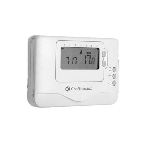 Thermostat d'ambiance programmable filaire FLUSSOSTAT Tension Alimentation  piles