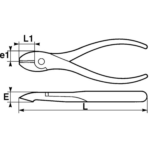 Pince coupante diagonale pour électricien isolée 1000 V SAM OUTILLAGE 234-16TI photo du produit Secondaire 1 L