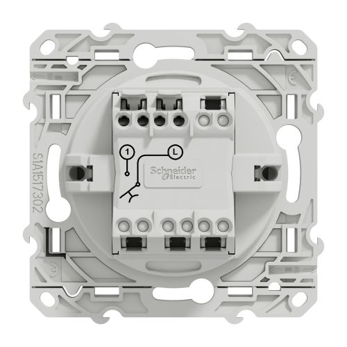 Bouton-poussoir ODACE 10 A à vis aluminium SCHNEIDER ELECTRIC S530206 photo du produit Secondaire 2 L