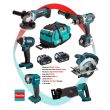 Pack 6 machines 18V (DJR/DGA/DTD/DSS/DHP/DEADML) + 3 batteries 4 Ah + chargeur en sac Trolley MAKITA DLX6104MX1 photo du produit Secondaire 1 S