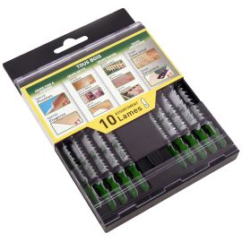 Coffret 10 lames scie sauteuse Smartool Technic pour bois - 961005 photo du produit Principale M