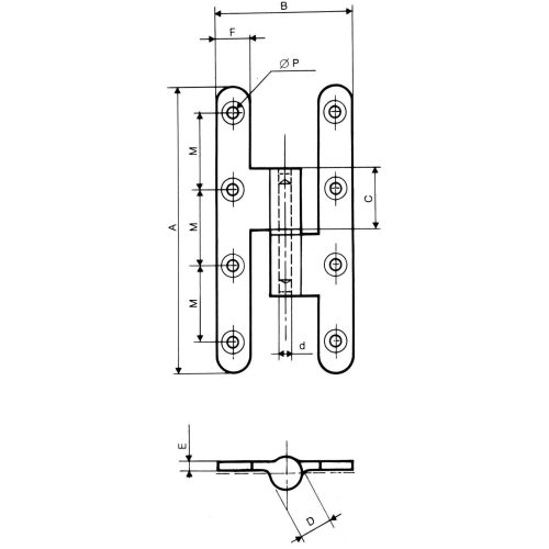 Paumelle renforcée à nœud arasé 140X70 GHE BR - FAURE ET FILS - FO1407PRGJ pas cher Secondaire 1 L