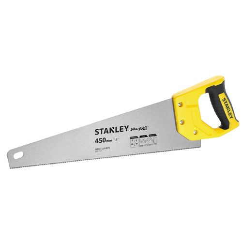 Scie égoïne à bois universelle SHARPCUT™ coupe fine 450mm - STANLEY - STHT20370-1 pas cher