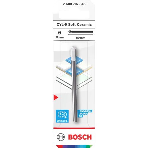 Foret CYL-9 Soft pour ceramic 6x80mm - BOSCH - 2608707346 pas cher Secondaire 7 L