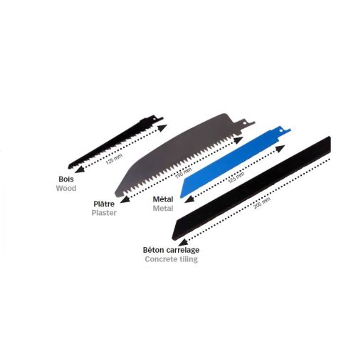 Jeu de 4 lames pour scie sabre FARTOOLS 115799 photo du produit Secondaire 1 L