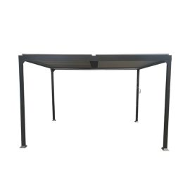 Pergola autoportante bioclimatique 3x3 Couleurs du monde gris anthracite - MAIA1907G pas cher Principale M