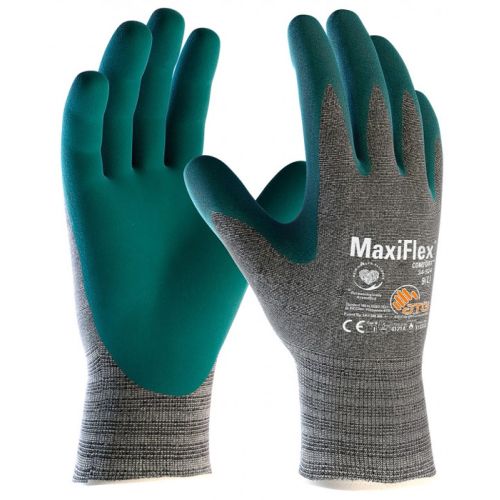 Gant MAXIFLEX® COMFORT™ 34-924 gris granulé/turquoise T6 ATG AT034924-ZZ06AIN photo du produit Principale L