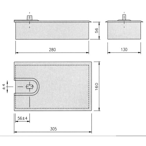 Plaque de pivot grand modèle 701.01GR pour série 86N finition inox - MUSTAD - 3050705110 pas cher Secondaire 2 L