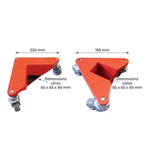 Coins roulants Stockman 400 kg - AR100B photo du produit Secondaire 2 L