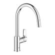 Mitigeur &eacute;vier BAULOOP bec haut avec douchette extractible GROHE 30543000 pas cher