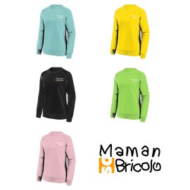 Sweat col rond Maman Sobricolo jaune TL - SWJH030SYL pas cher Principale M