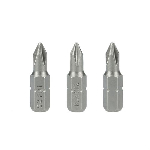 Carte de 3 embouts cruciformes PH1 25 mm HANGER 133011 photo du produit