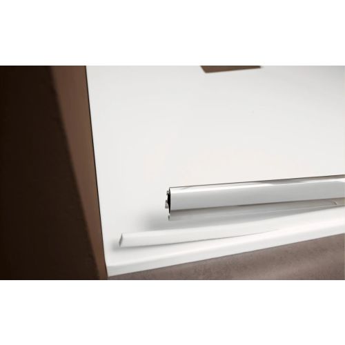 Paroi de douche blanc sans seuil 115-125cm CLASSIC MACAO côté droit - KINEDO - PA647BTNEG pas cher Secondaire 3 L