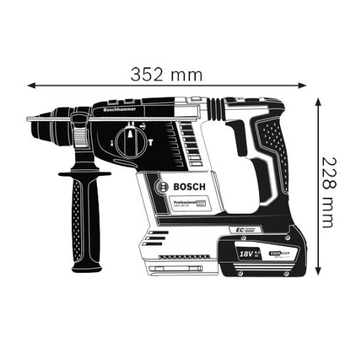 Perforateur SDS Plus 18 V GBH18V-26 + 2 batteries ProCore 5,5 Ah + chargeur + coffret L-BOXX BOSCH 0611909001 photo du produit Secondaire 7 L