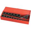 Coffret de douille à chocs 3/4'' Sam outillage de 18 outils 6 pans en mm - 72-NC18 photo du produit