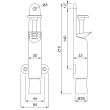 Arrêt de porte à pédale acier laqué argent 30 mm - KWS - 102602 pas cher Secondaire 1 S