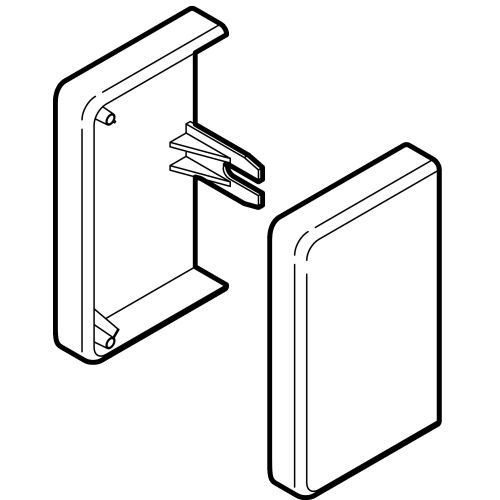 Embout CLIDI H 32mm blanc 130x55mm - OBO BETTERMANN - 6132894 pas cher Secondaire 1 L